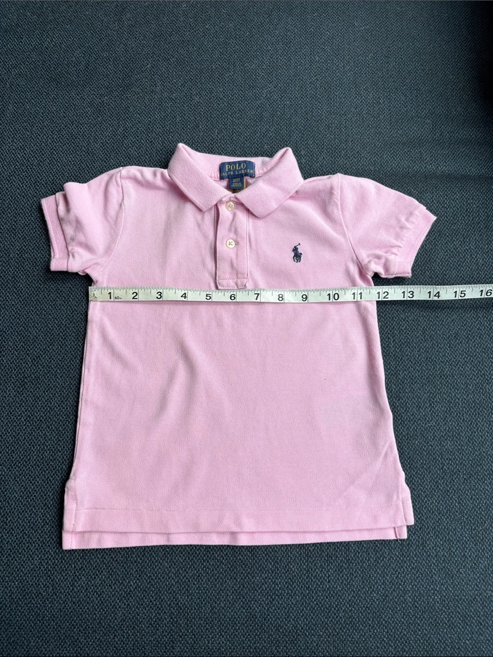 Polo Ralph Lauren Light Pink Polo with Navy Logo Boys Size 2/2T EUC